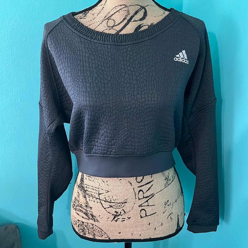 #74 Adidas Aktiv Crop Ruffle Rugged Active Longsleeve Top M